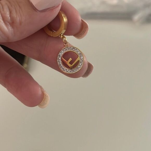 FENDI Gold and Silver HOOP Earrings - Picture 3 of 7